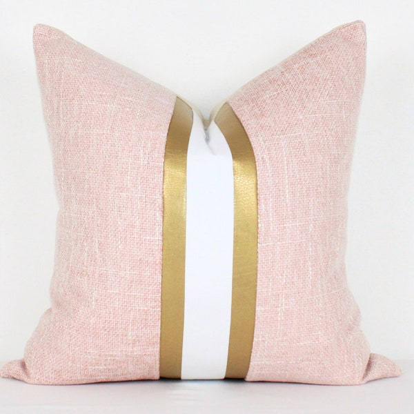 Pink and Gold Pillow Etsy