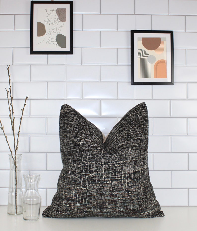 Adorable Black Decorative Pillow Cover Adorable Pillow Cover Etsy