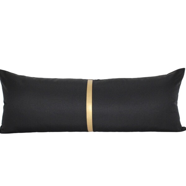 Black Lumbar Pillow Etsy