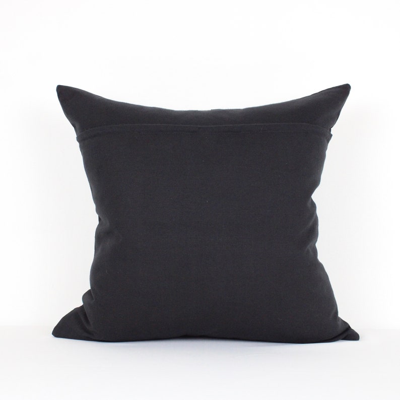 Black and Gold Decor Pillow Cover. Handwoven Pillow Cover for Etsy