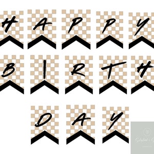Checkered Birthday Pennant l Two Fast Birthday l Raceway Pennant Banner l Fast One Birthday l Checkered Pennant Banner l Racecar Birthday