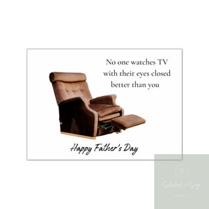 Karte zum Vatertag l Digitale Karte zum Vatertag l Glücklicher Vatertag l Liege-Karte l Sofa-Liege l Papa-Karte l
