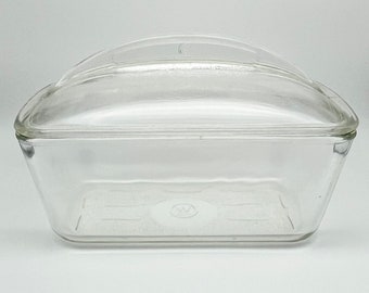 Vintage Westinghouse Glass Loaf Fridge Pan With Lid 1940’s