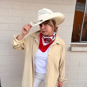 90s Beige Oversized Shirt