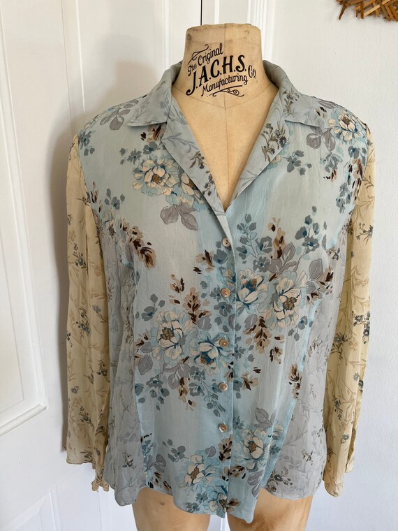 2000s Style Patchwork Blouse - image 3