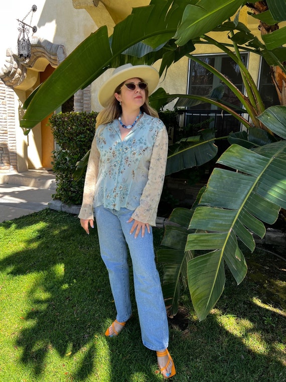 2000s Style Patchwork Blouse - image 1