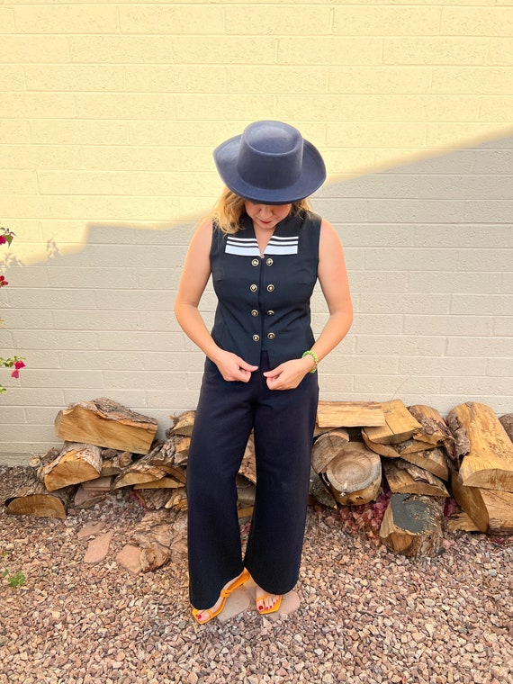 Vintage Sailor Black Vest - image 3