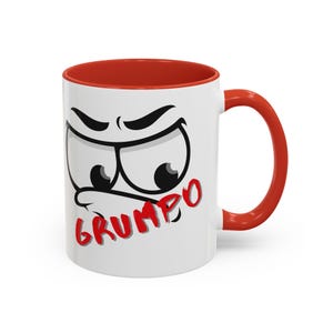 Grumpo Funny Coffee Mug | Grumpy Eyes Design, Sarcastic Gift, Office Humor, Dishwasher & Microwave Safe