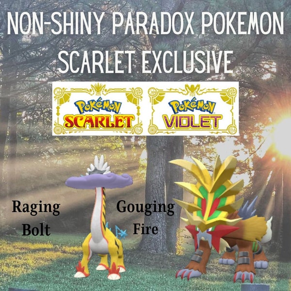 Non-Shiny Paradox Pokemon - Indigo Disk Scarlet Exclusive