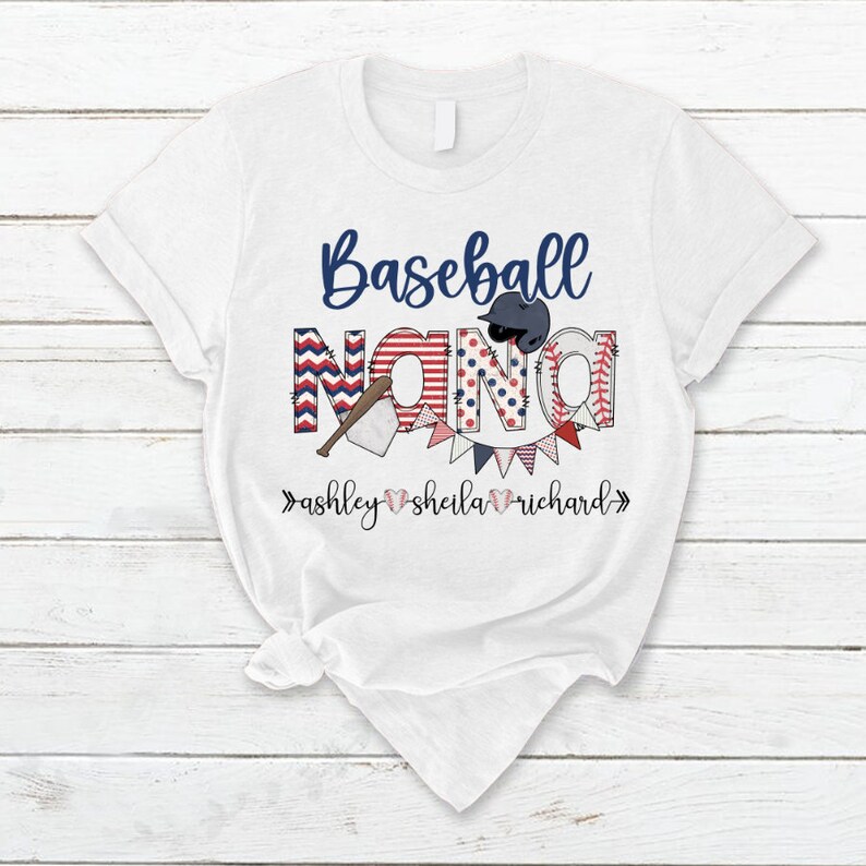 Personalized Baseball Grandma Shirt Baseball Shirt for Nana Etsy