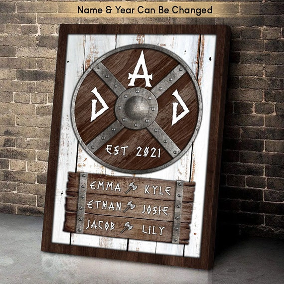 Personalized Viking Dad Canvas Wall Art Canvas for Viking Etsy