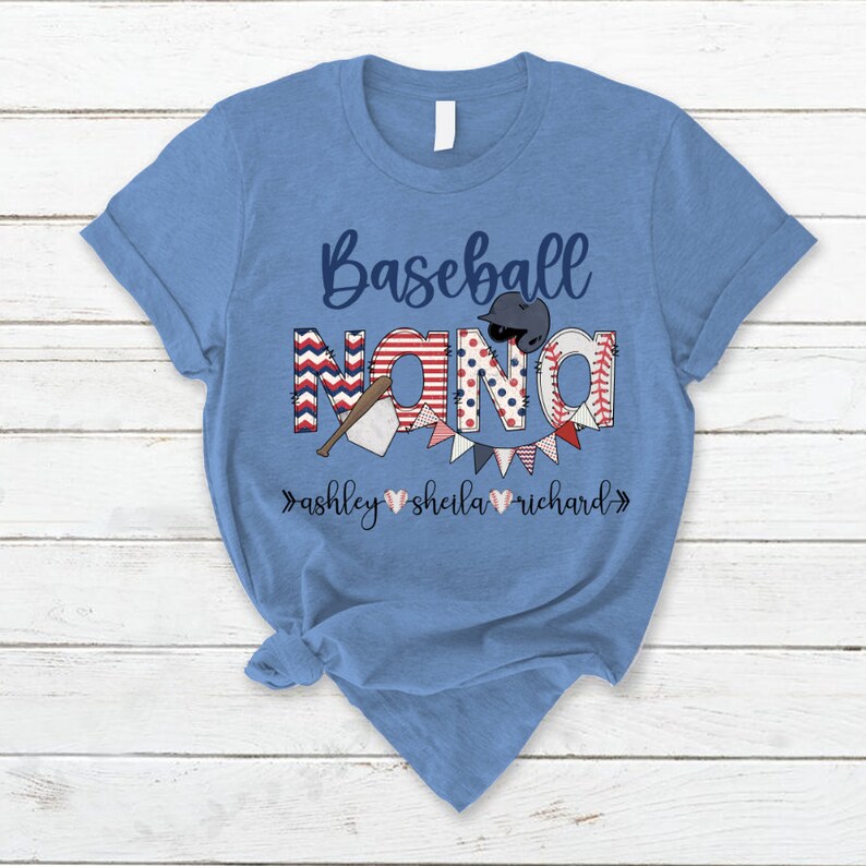 Personalized Baseball Grandma Shirt Baseball Shirt for Nana Etsy