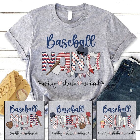 Personalized Baseball Grandma Shirt Baseball Shirt for Nana Etsy