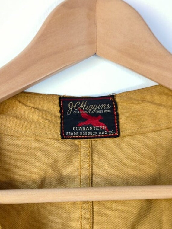 Vintage 1950s Brown Canvas Hunting Vest Cropped F… - image 4