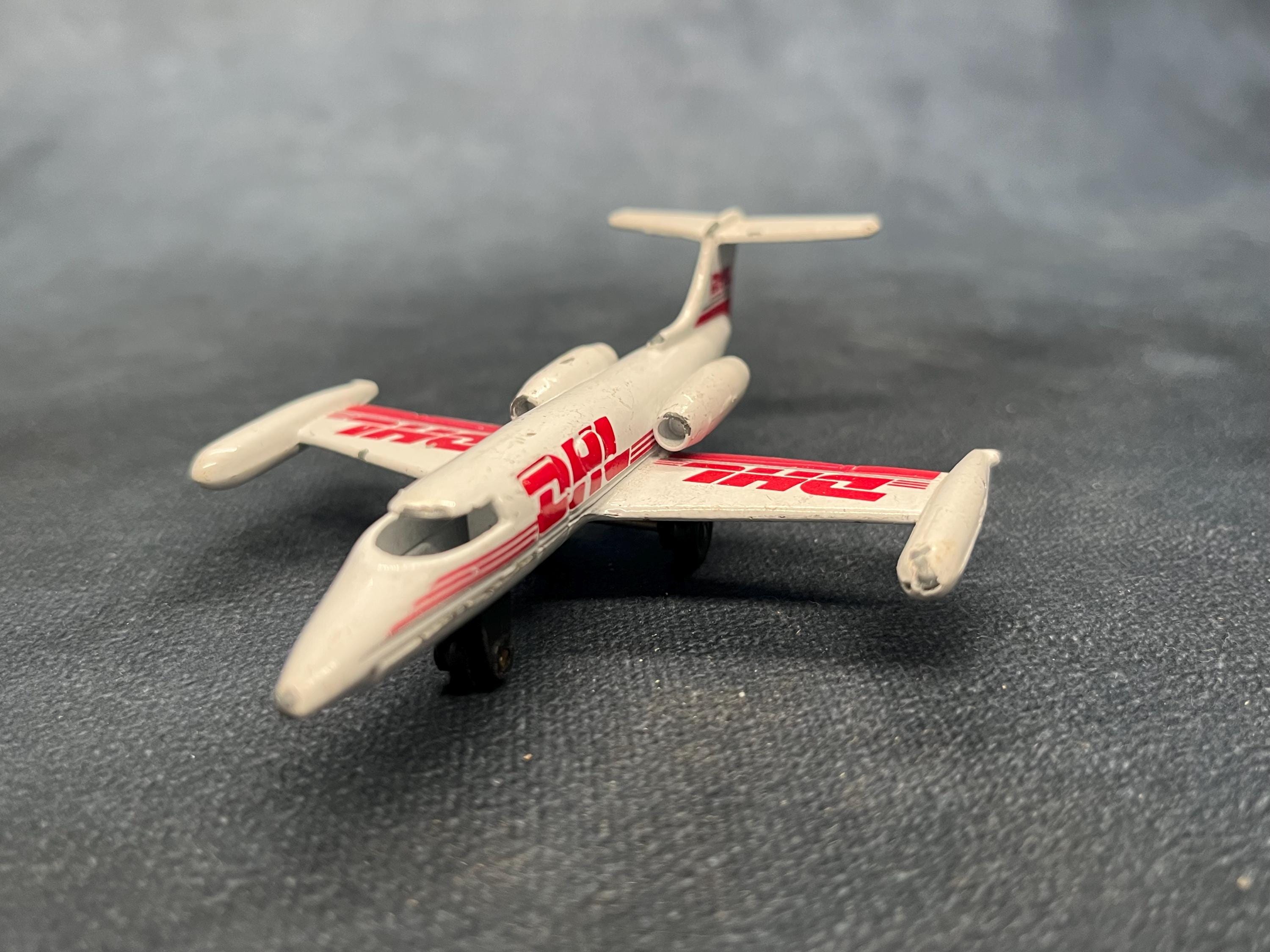 Matchbox Skybusters Learjet Jet Plane, DHL Courier, Die Cast, 1973