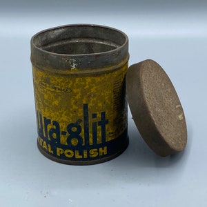 British Advertising Vintage BRASSO Metal Polish TIN Oil,  UK