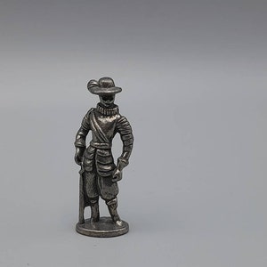 Miniature Pewter Figure, Soldier, Vintage Pewter