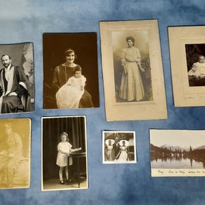 8 Assorted Photographs 1800&#39;s - 1920&#39;s Sepia, Genuine Antique Photos