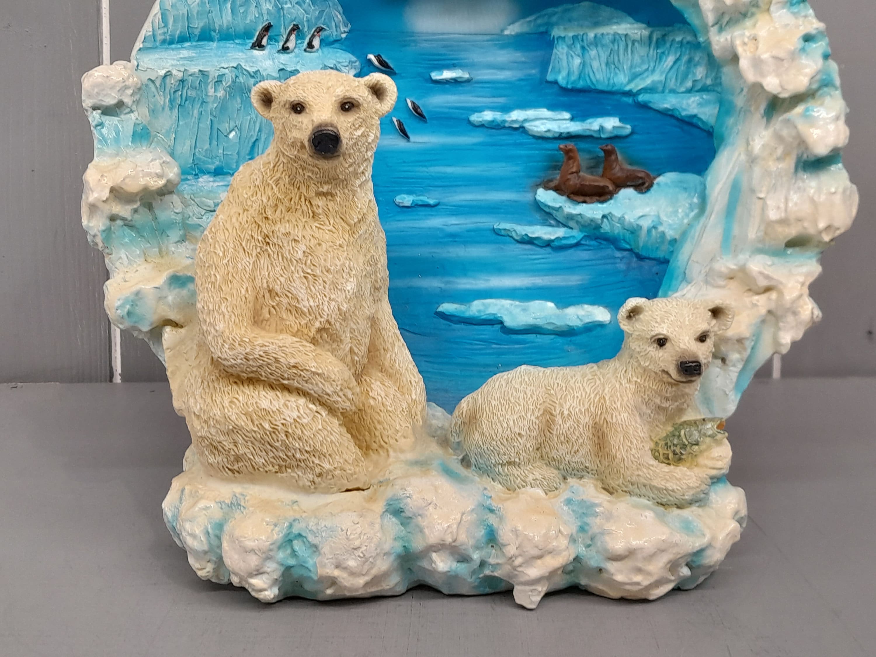 POPETPOP 6 Statuette Di Orso Polare In Resina – Micropiante Decorative Per Giardino, Ufficio E Casa, Realistiche E Compatte