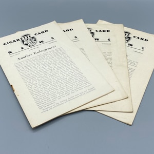 4 枚のタバコカードニュース小冊子、1939 年を含む