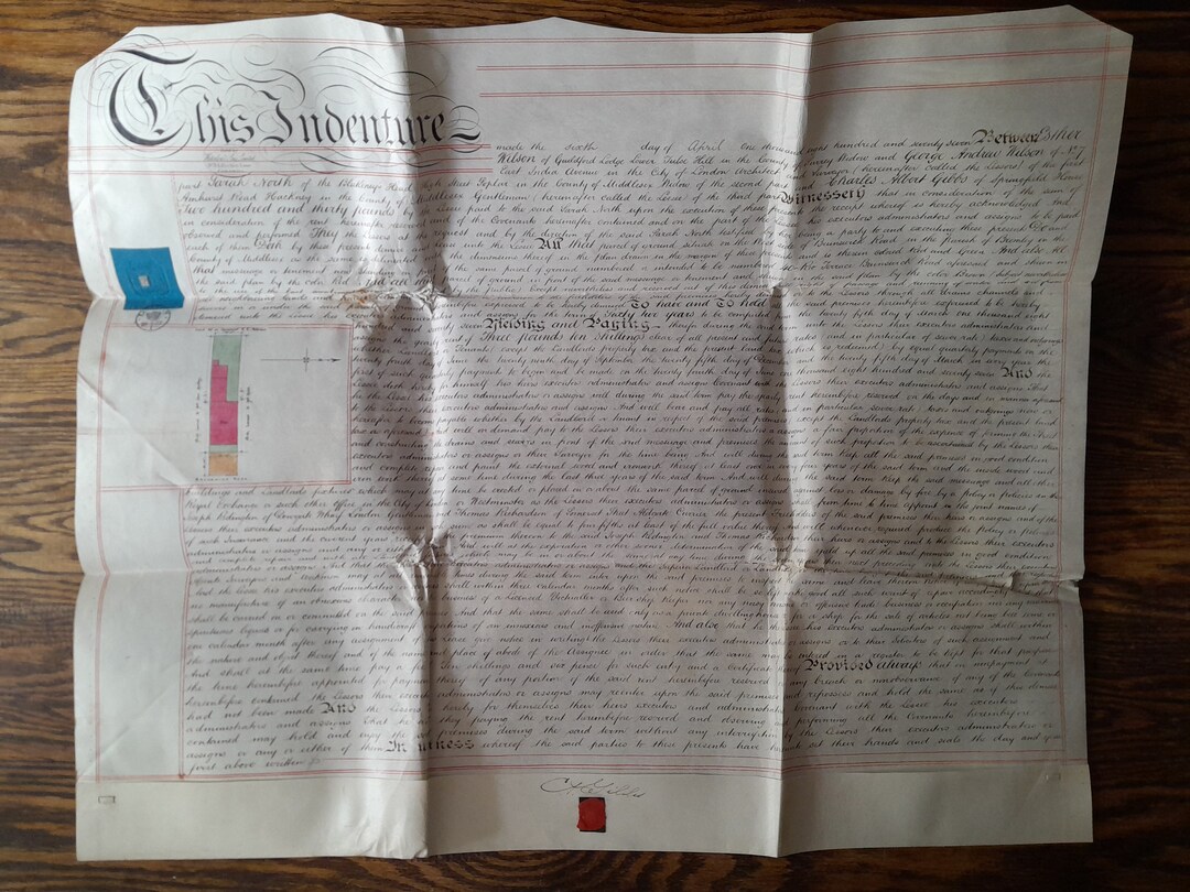 Victorian Contract Writing Examples Victorian Indenture, Antique Beautifully Hand Written Contract on ...