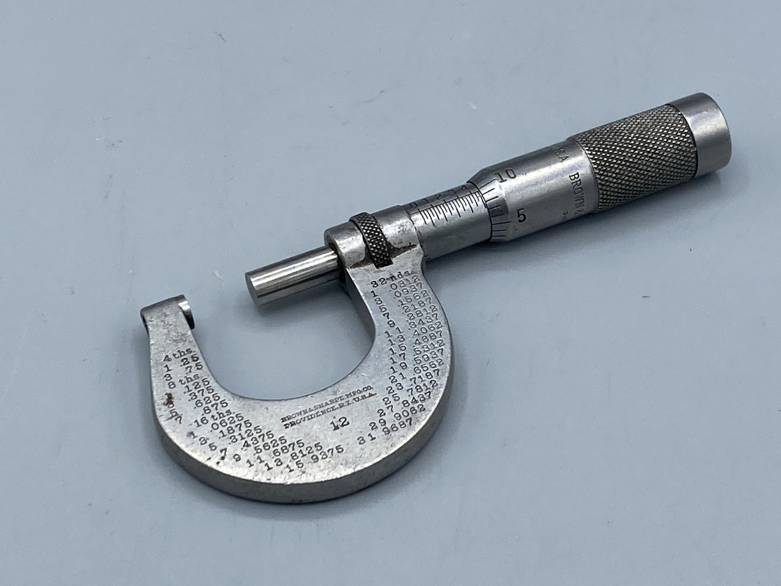 Vintage Brown Sharpe Patent No 1 629.406 Micrometer