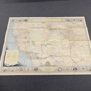 La carte géographique nationale du sud-ouest des États-Unis