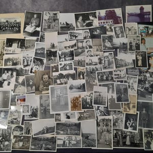 100 Assorted Vintage Photographs, Black and White / Sepia Mixed Subject, Old Photography Bundle Joblot