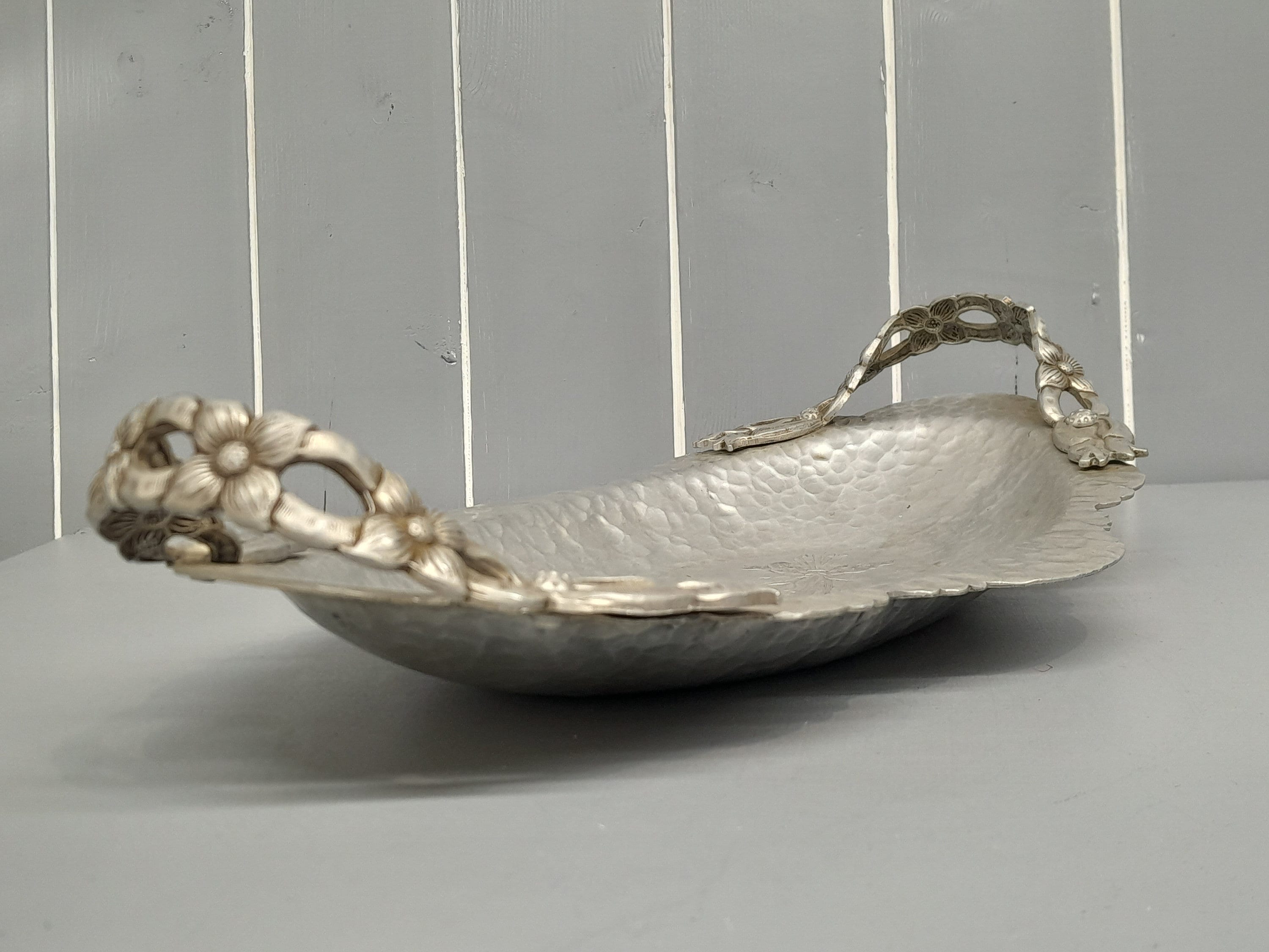 Hammered Aluminium Tray by Rodney Kent C 1950's 35cm Long - Etsy