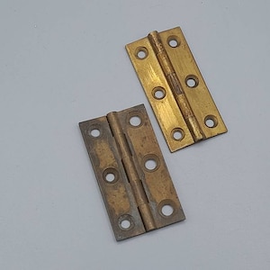 Small Vintage Brass door Hinges, ideal for cupboards - 6.5cm