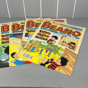 September 9th, October 7th, November 18th and December 30th 1995 Beano Dennis the Menace and Gnasher comic.