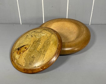 Vintage French Storage Lidded Pot, Coulances Cathedral, Catholic Church