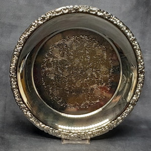 Silver Plated Table Tray / Wall Plate, Silver Plate Tray, Food Serving Tray