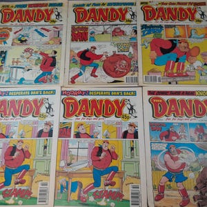 The Dandy Comic, Bundle of 6 Dandy Comics From 1990&#39;s, Vintage British Comics