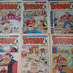 The Dandy Comic, Bundle of 6 Dandy Comics From 1990&#39;s, Vintage British Comics
