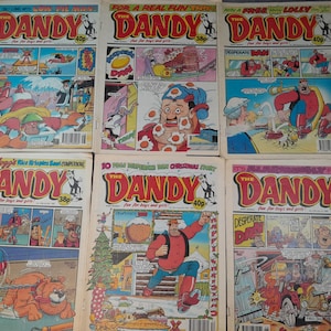 The Dandy Comic, Bundle of 6 Dandy Comics From 1990&#39;s, Vintage British Comics