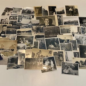 Lot of 50 Assorted Random Photographs Black & White, Sepia, Vintage Photos