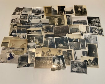 Lot of 50 Assorted Random Photographs Black & White, Sepia, Vintage Photos