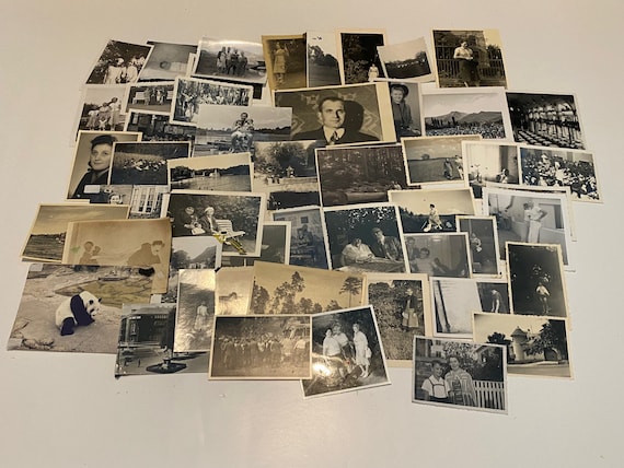 Lot of 50 Assorted Random Photographs Black & White, Sepia, Vintage Photos