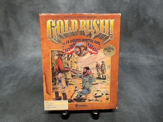 Vintage 1988 Sierra “gold Rush!” Big Box PC Game – Complete With