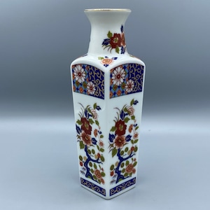 Imari Colours, Ceramic Flower Vase With Gold Gilding