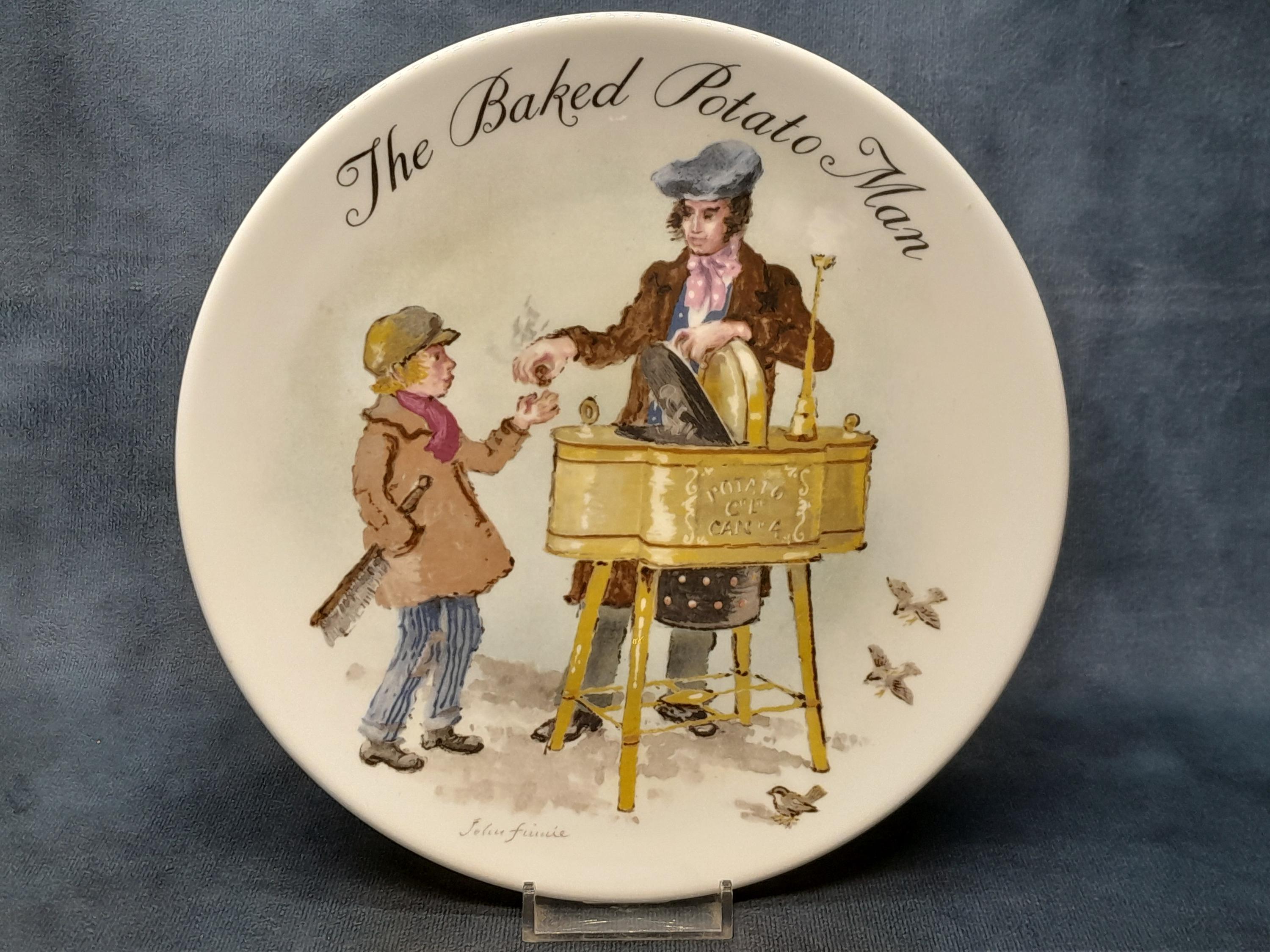 1985 The Baked Potato Man by John Finnie, Wedgwood Decorative Display Plate - 21.3cm