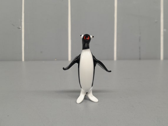 ミニチュアガラスペンギン、ガラス動物の置物 - 5.8 cm - Etsy 日本