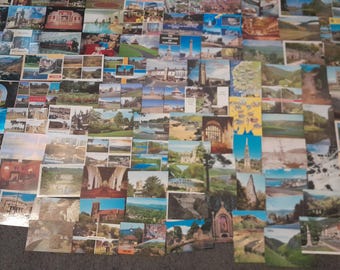 100 verschiedene Vintage Postkarten, alte Postkarten Sammlung, einige gebraucht mit Briefmarken usw