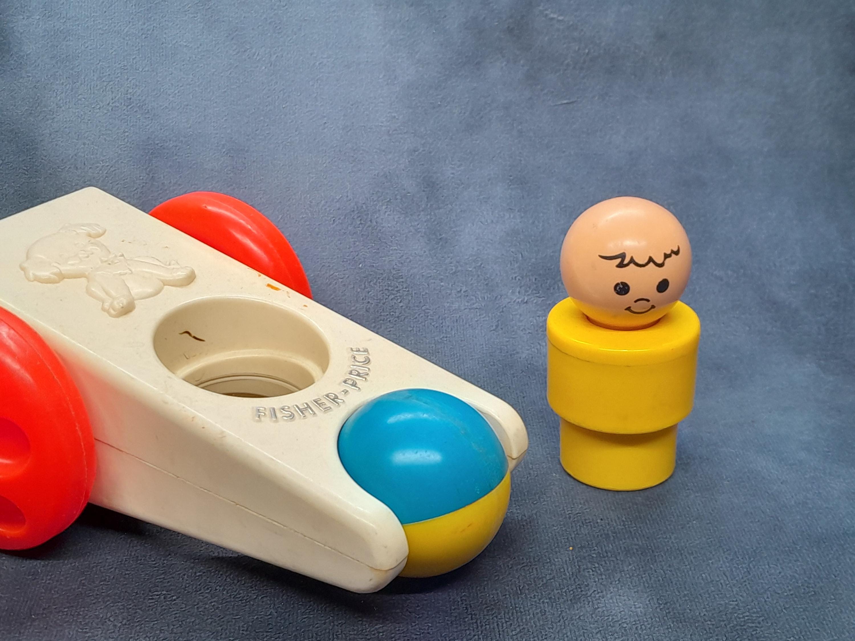 Vintage Fisher Price Click and Clatter 417 and Person - Fisher