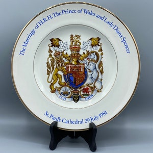 Marriage of H.R.H Prince of Wales and Lady Diana Souvenir Plate 1981