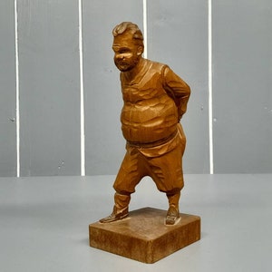 Ouro Spainsh Hand Carved Wooden Figure, 17.2cm