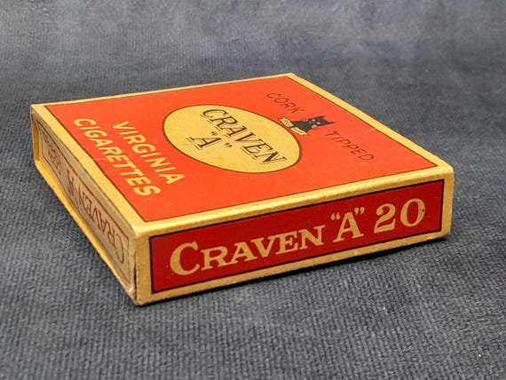 crave virginia tobacco Craven A, Virginia Cigarettes Vintage Empty Cigarette Box