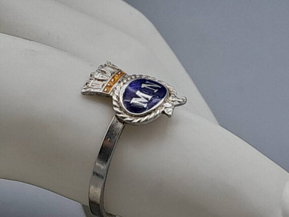 Anello Sweetheart della marina mercantile in argento massiccio UK