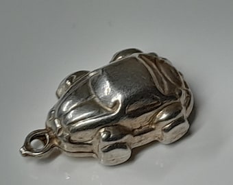 Vintage Sterling Silver Charm, Silver Charm Bracelet Charm, Racecar Charm 2cm